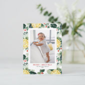 Aquarellon und Grün Foto Weihnachten (Stehend Vorderseite)