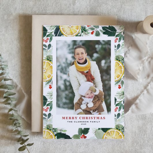 Aquarellon und Grün Foto Weihnachten