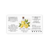 Aquarellon Zitrusfrüchte ätherische Öle Flasche Adressaufkleber (Vorne)