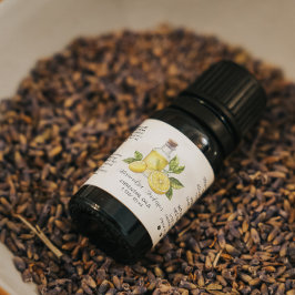 Aquarellon Zitrusfrüchte ätherische Öle Flasche Adressaufkleber