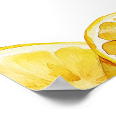 Aquarellon Zitrusfrüchte Brautparty Begrüßungszeic Poster (Ecke)