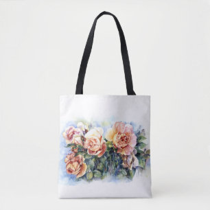 Aquarellorange-Blume Rose zur Abbildung des Durchl Tasche