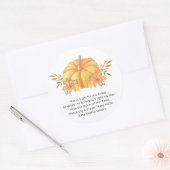 Aquarellorange-Kürbis - Gebetskornkleber Runder Aufkleber (Umschlag)