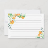 Aquarellorange - Rezeptkarte (Rückseite)