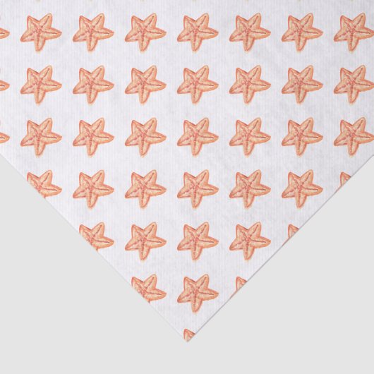 Aquarellorange-Stranddesign Seidenpapier (Ausschnitt)