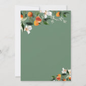 Aquarellorangen Babydusche Einladung (Rückseite)