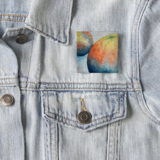 Aquarellorangen Button (Beispiel)