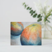 Aquarellorangen Postkarte (Stehend Vorderseite)