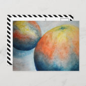 Aquarellorangen Postkarte (Vorne/Hinten)