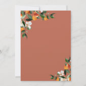 Aquarellorangen Zitruskraft-Brautparty Einladung (Rückseite)