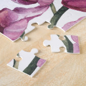 Aquarellorchid-Blume, nahtlose Muster. Puzzle (Seite)
