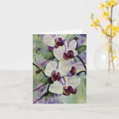 Aquarellorchideen, anpassbar karte (Gelbe Blume)