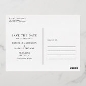 Aquarellorn und Grapefruits Save the Date Folie Einladungspostkarte (Rückseite)