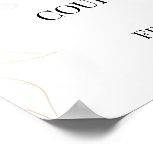 Aquarellpaare, die Begrüßungszeichen eingehen Poster (Ecke)