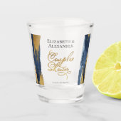 Aquarellpaare Duschdusche Brille | ABSTRAKT Schnapsglas (Vorderseite)