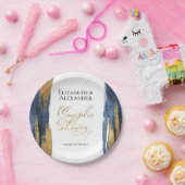 Aquarellpaare Duschpapier-Teller | ABSTRAKT Pappteller (Party)