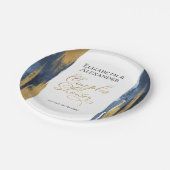 Aquarellpaare Duschpapier-Teller | ABSTRAKT Pappteller (Schrägansicht)