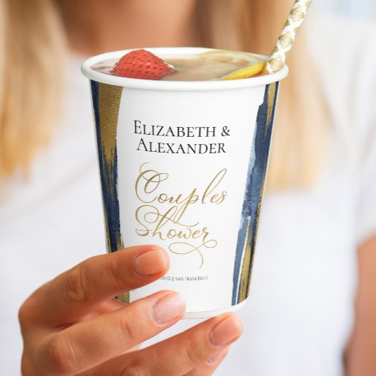 Aquarellpaare Duschpapierkästen | ABSTRAKT Pappbecher