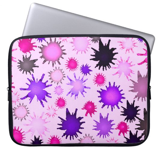 Aquarellpaint Blotter Laptopschutzhülle (Vorderseite)
