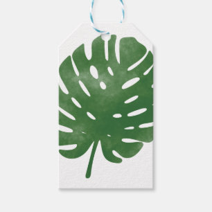 Aquarellpalmblatmuster Geschenkanhänger
