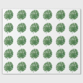 Aquarellpalmblatmuster Geschenkpapier (Flach)