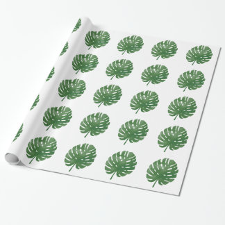 Aquarellpalmblatmuster Geschenkpapier