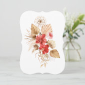 Aquarellpalme verlassen Orchidee Einladung (Stehend Vorderseite)