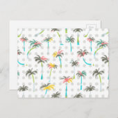 Aquarellpalmen 2 postkarte (Vorne/Hinten)