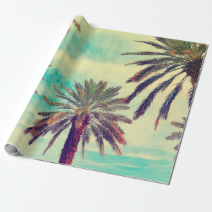 Aquarellpalmen an sonnigen Tagen Geschenkpapier