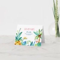 Aquarellpalmen Ananas Hochzeit danke