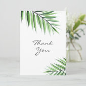 Aquarellpalmen Dankeskarte (Stehend Vorderseite)
