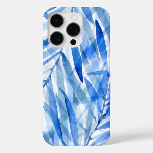 Aquarellpalmen Hawaiian Tropical in Royal Blue Case-Mate iPhone Hülle (Rückseite)