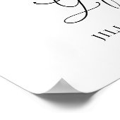 Aquarellpampas Blumenkarten und Geschenkschild Poster (Ecke)