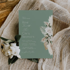 Aquarellpampas Blumenstrauch Einladung