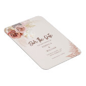 Aquarellpampas Grass Script Save the Date Magnet (Rechte Seite)