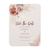 Aquarellpampas Grass Script Save the Date Magnet (Vertikal)