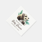 Aquarellpanda Babydusche. Niedliche Bärentiere Serviette (Ecke)