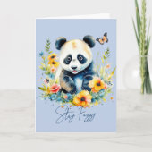 Aquarellpanda, bleibe verschwommen feiertagskarte (Vorderseite)