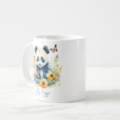 Aquarellpanda, bleibe verschwommen kaffeetasse (Vorderseite Links)