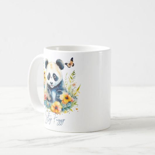 Aquarellpanda, bleibe verschwommen kaffeetasse (Vorderseite Links)