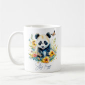 Aquarellpanda, bleibe verschwommen kaffeetasse (Links)