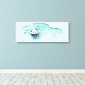 Aquarellpapier Boat Canvas Print Leinwanddruck (Insitu (Holzboden))