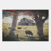 Aquarellpapier für Bauernhäuser Geschenkpapier Set (Vorderseite 3)