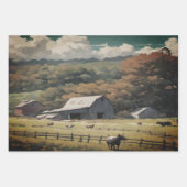 Aquarellpapier für Bauernhäuser Geschenkpapier Set (Vorderseite 2)