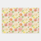 Aquarellpapier für Herbst-Rose Geschenkpapier Set (Vorderseite)