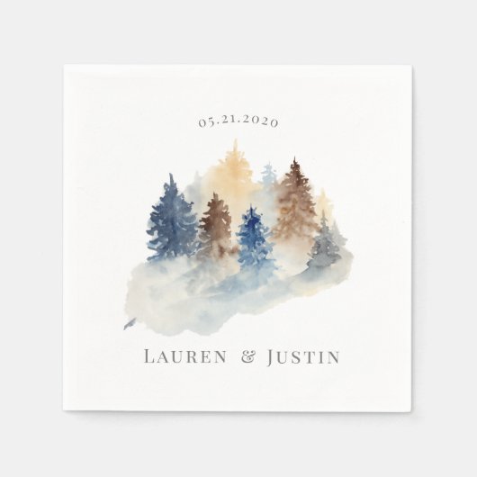 Aquarellpapier Napkin Serviette (Vorderseite)
