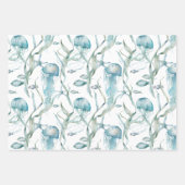 Aquarellpapier unter der Meeresqualle Geschenkpapier Set (Vorderseite)