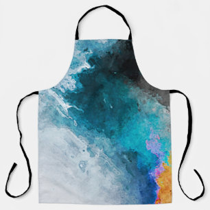 Aquarellpapierhintergrund. Abstrakte gemalte Illu Schürze
