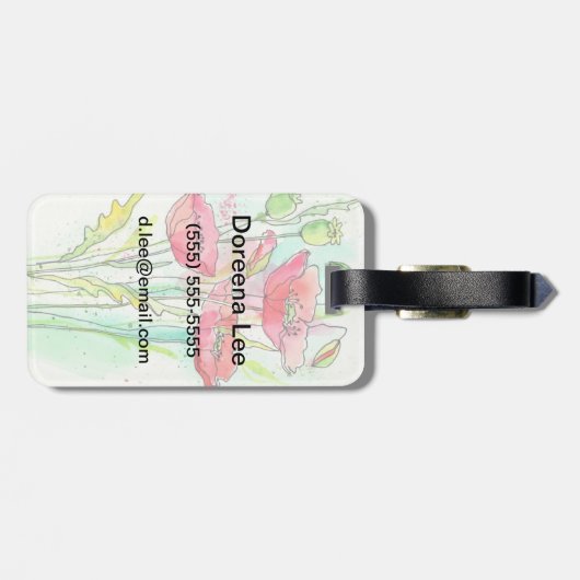 Aquarellpappel Gepäckanhänger (Rückseite horizontal)