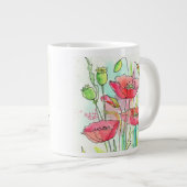 Aquarellpappel Jumbo-Tasse (Vorderseite Rechts)